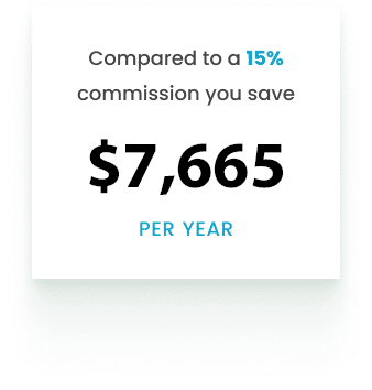 15% Commission savings